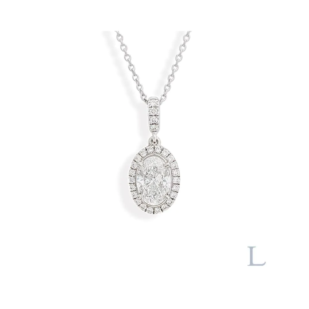 Round Brilliant 1.00 ctw VS2 Clarity, G Color Diamond 14kt White Gold  Necklace | Costco