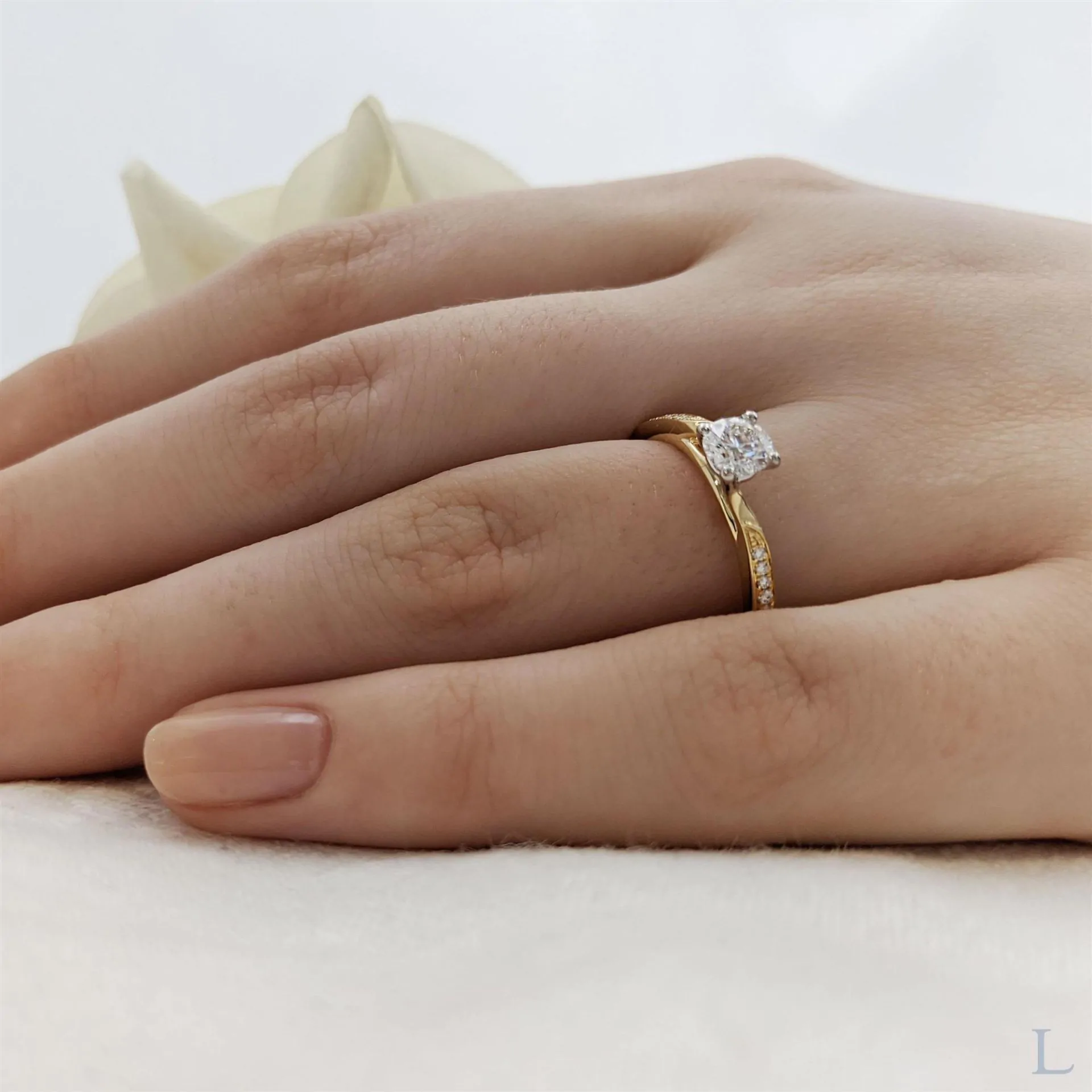 Isabella 18ct Yellow Gold & Platinum 0.34ct G SI1 Brilliant Cut Diamond Solitaire Ring