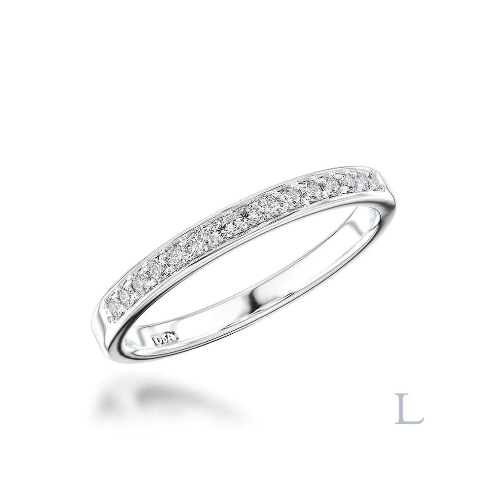 Isabella Platinum 0.15ct Brilliant Cut Diamond Eternity Ring
