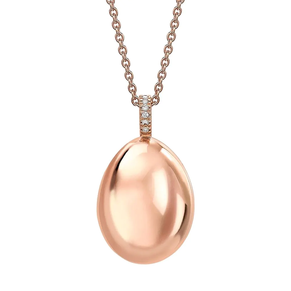 Fabergé Essence Rose Gold Egg Pendant 409FP924