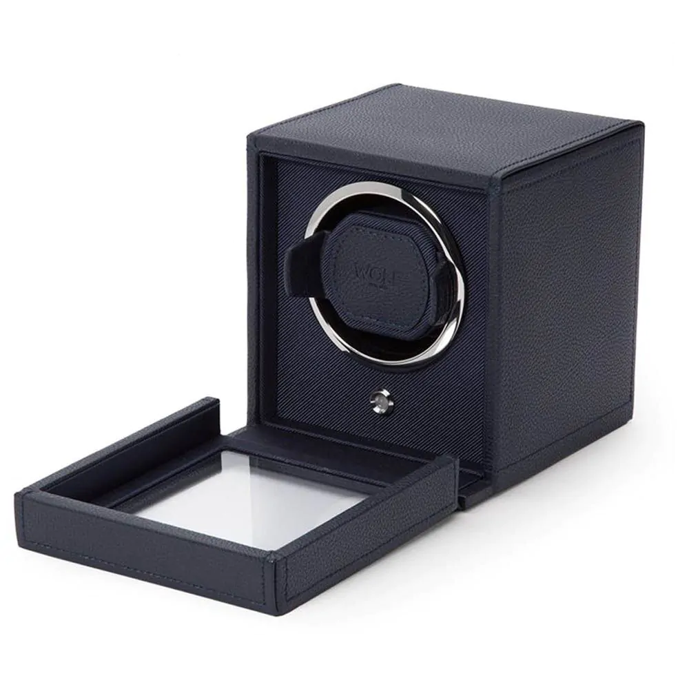 WOLF Cub Navy Watch Winder With Cover 461117