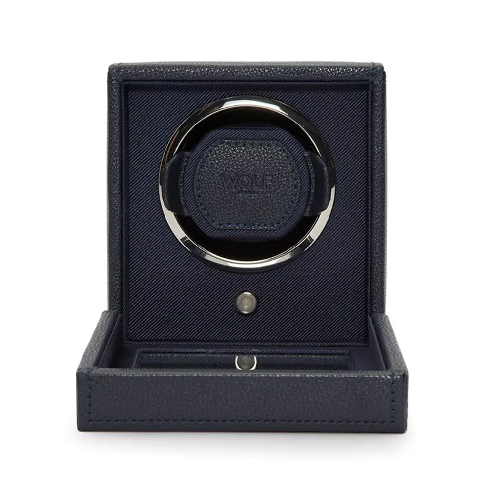 WOLF Cub Navy Watch Winder With Cover 461117