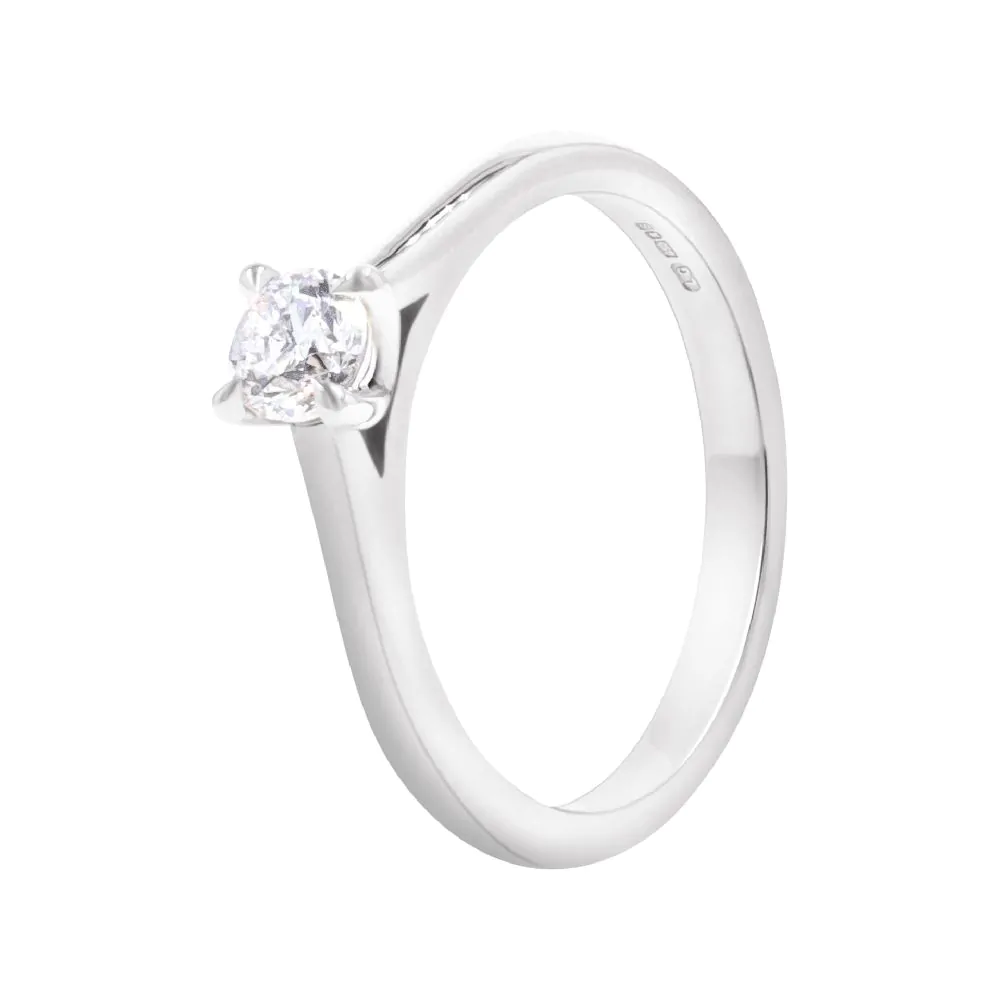 Platinum 0.30ct Diamond Solitaire Engagement Ring