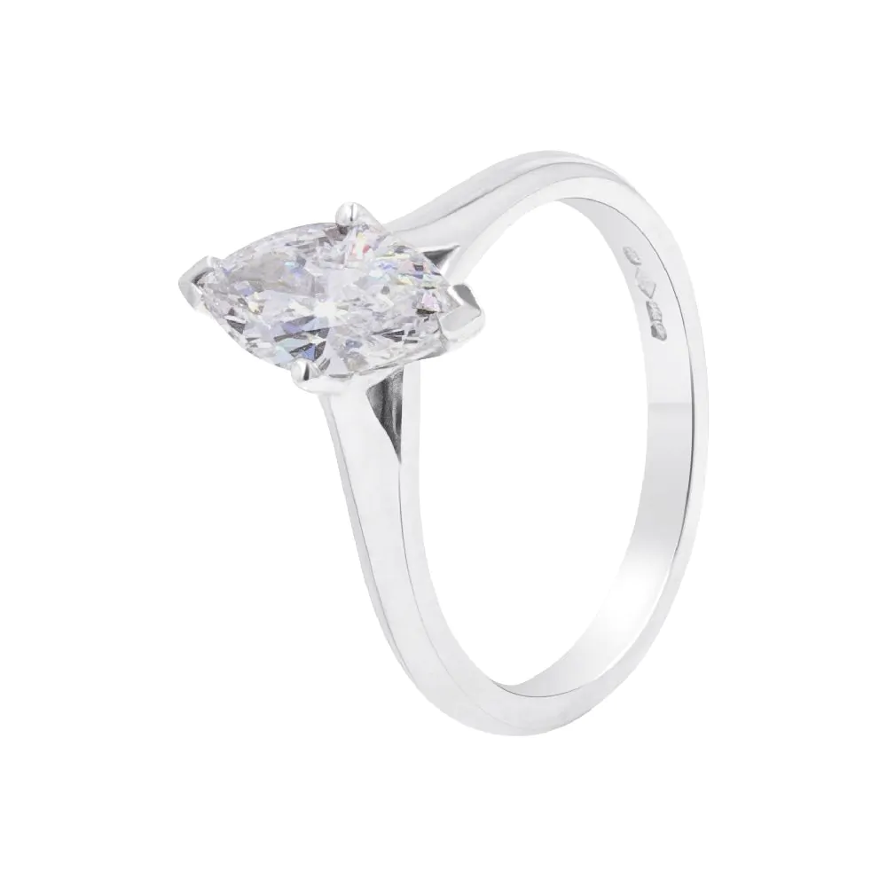 Platinum 0.70ct Diamond Solitaire Engagement Ring