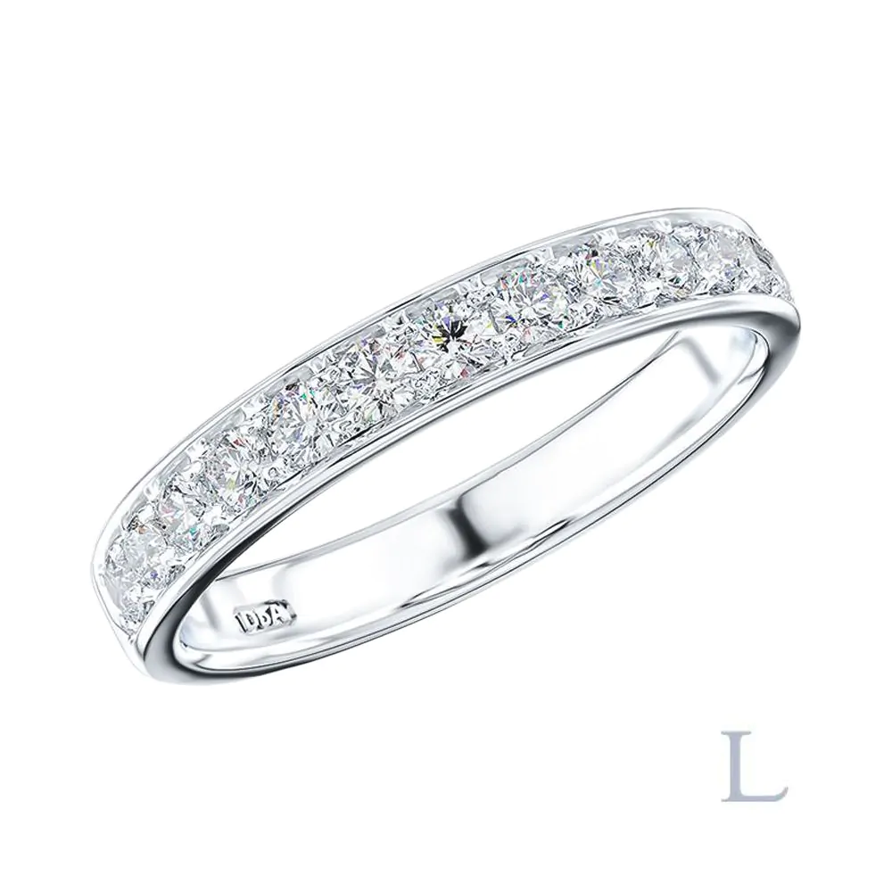 Platinum 0.43ct Brilliant Cut Diamond Wedding Ring