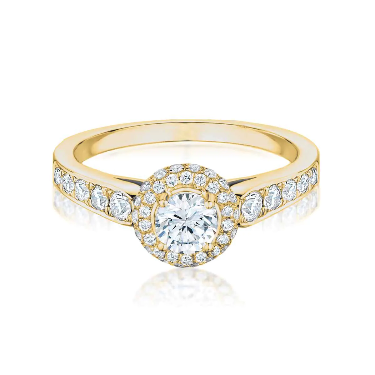 Yellow Gold 0.25ct Cluster Ring