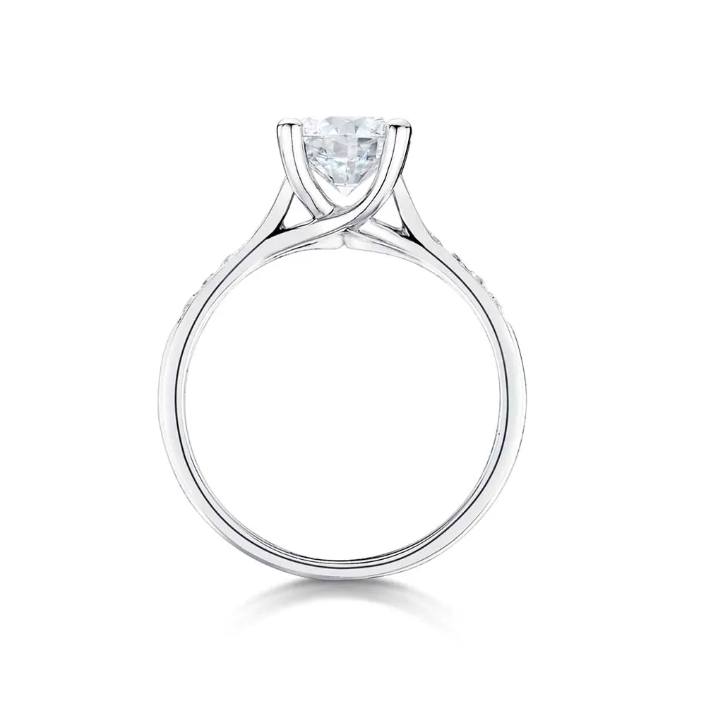 Esme Platinum 1.00ct G SI1 Princess Cut Diamond Solitaire Ring