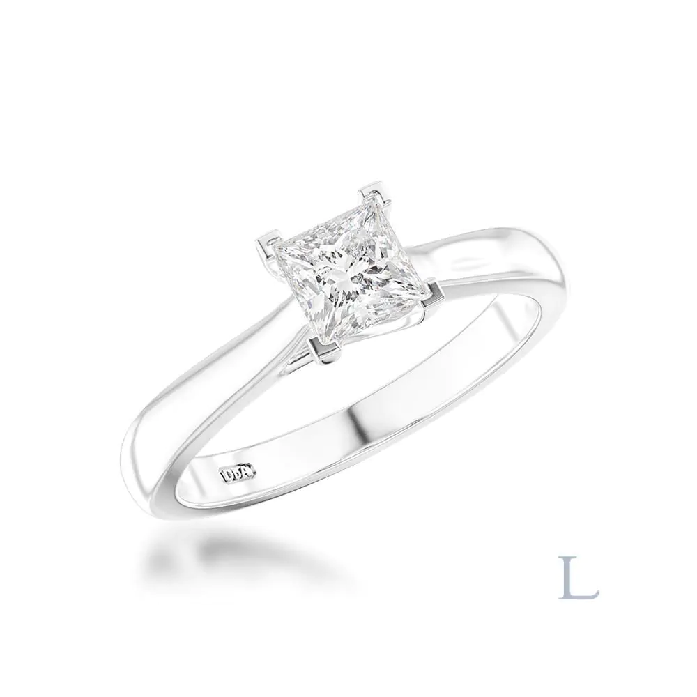 Esme 18ct White Gold 0.31ct G VS2 Princess Cut Diamond Ring