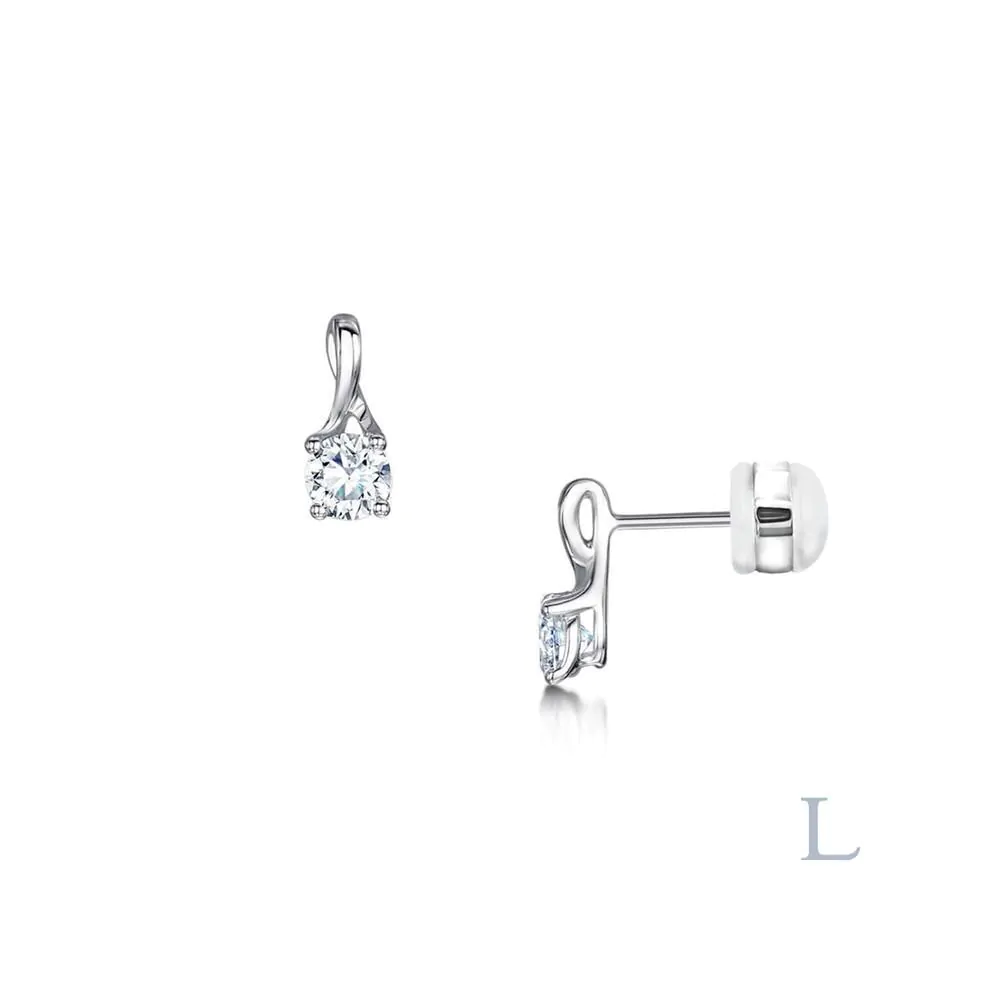 Isabella Platinum 0.24ct Brilliant Cut Diamond Earrings
