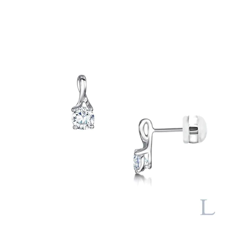 Isabella Platinum 0.25ct Brilliant Cut Diamond Earrings