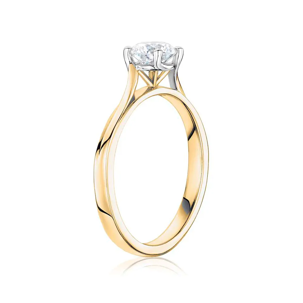 Isabella 18ct Yellow Gold 0.30ct G VS2 Brilliant Cut Diamond Solitaire Ring