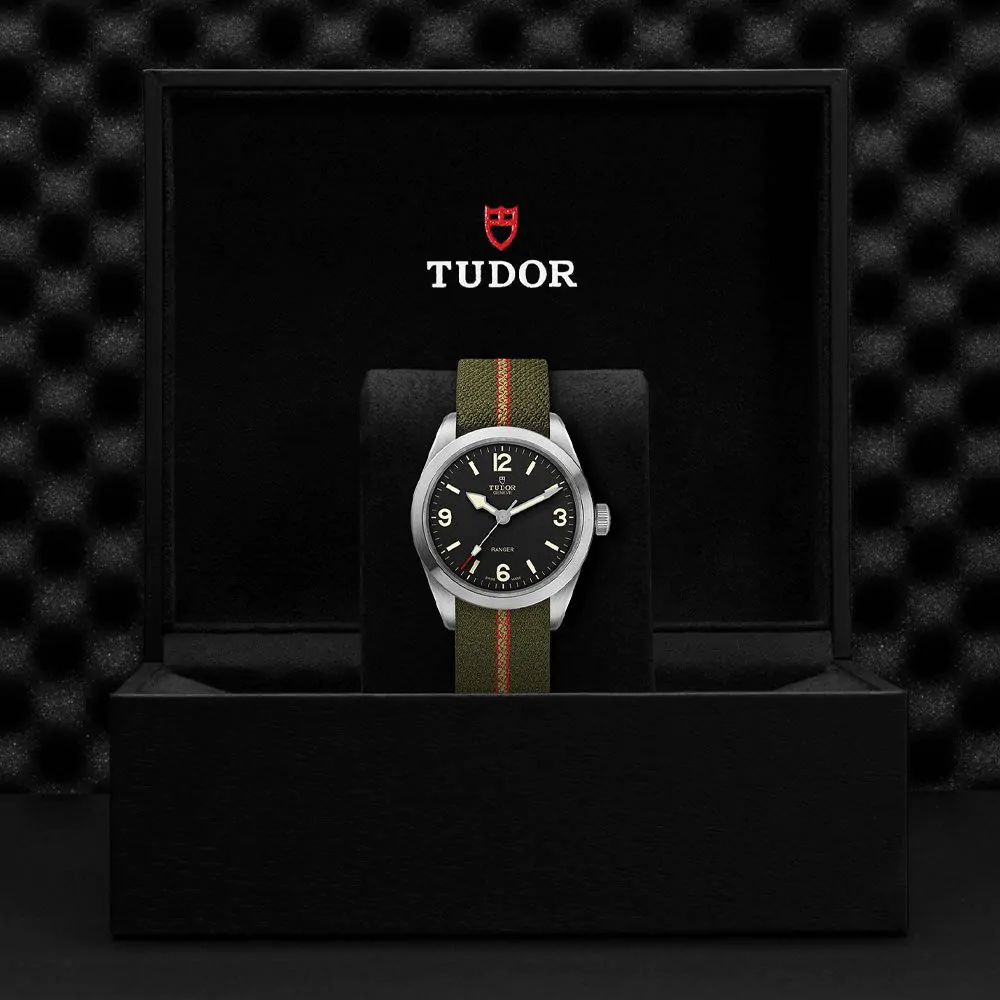 TUDOR Heritage Ranger 39mm Green Fabric Watch M79950-0003