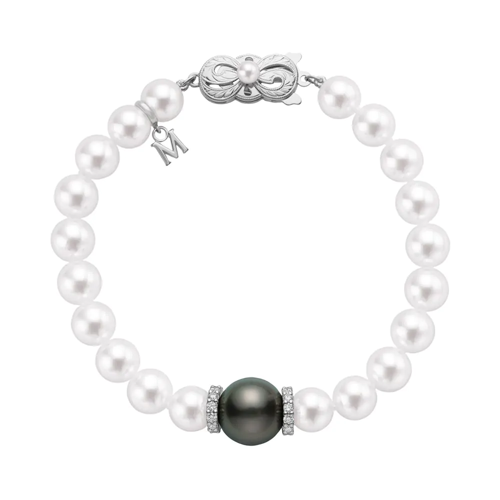 Mikimoto 18-karat Gold Pearl Bracelet - White | Editorialist