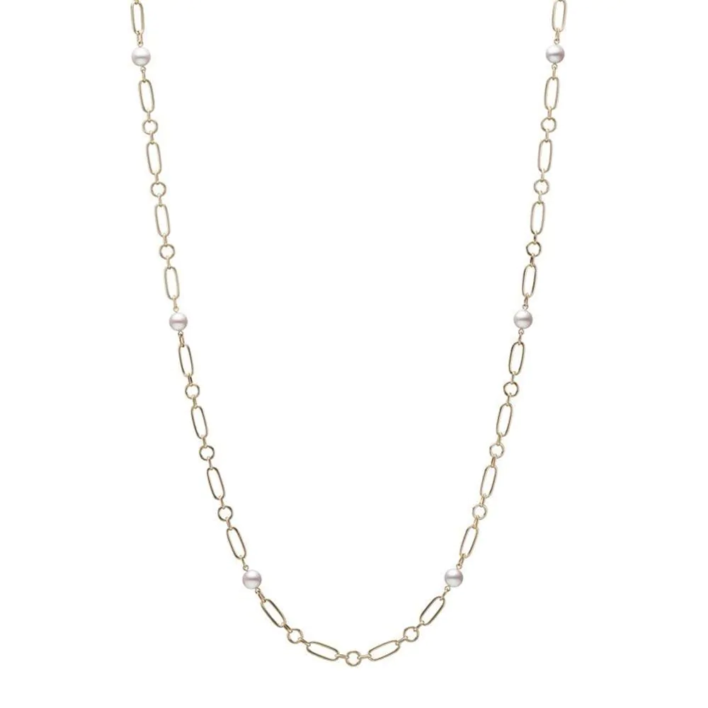 Mikimoto M Code 18ct Yellow Gold Pearl Necklace