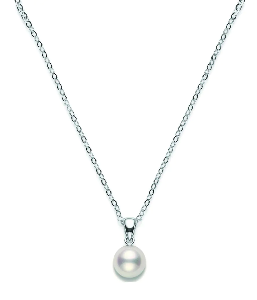 Mikimoto 18ct White Gold AA Pearl Pendant