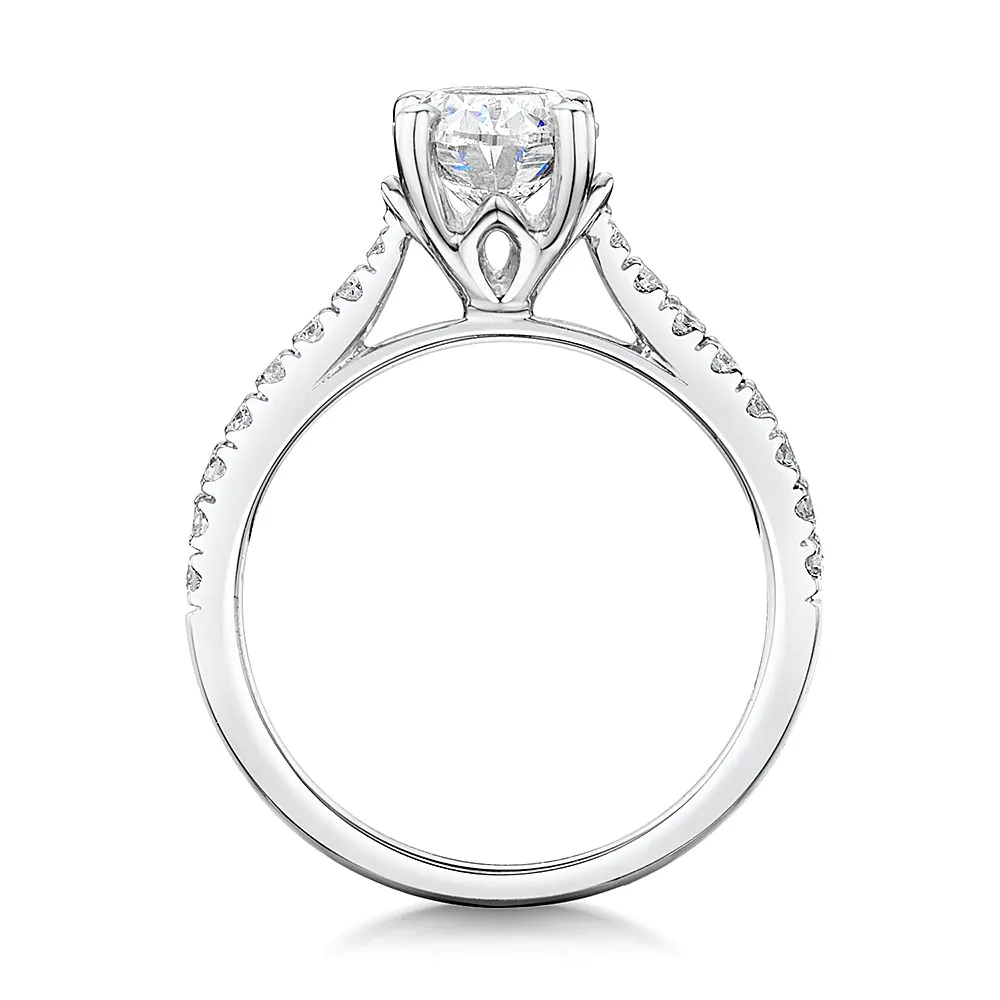 Platinum 1.51ct G SI1 Oval Cut Diamond Ring