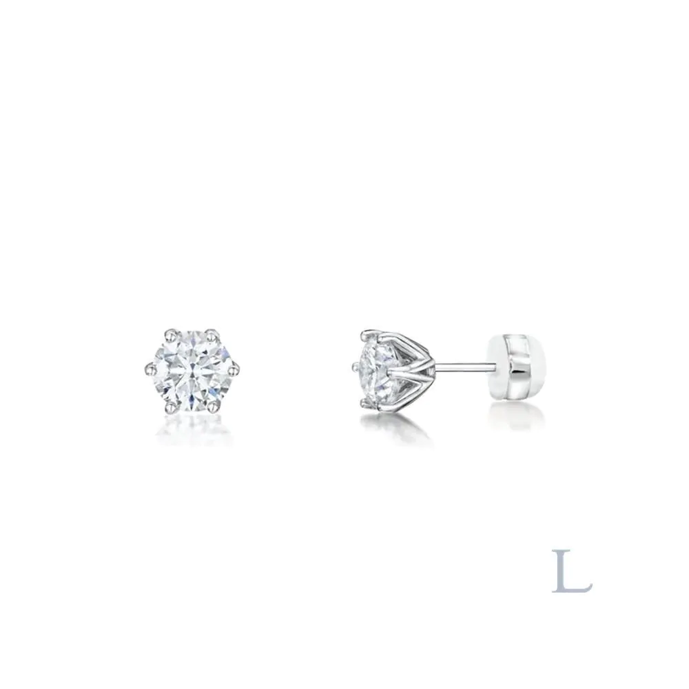 Suzanne Platinum 0.56ct Brilliant Cut Diamond Earrings