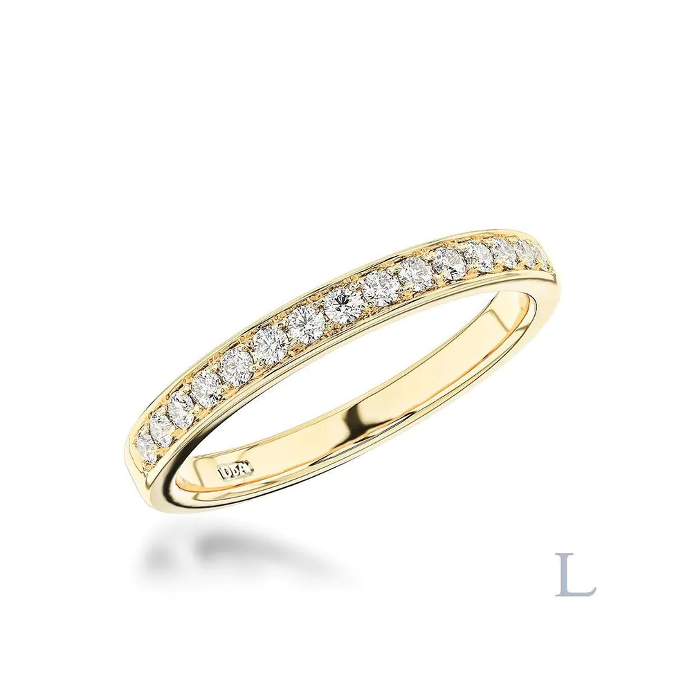 Suzanne 18ct Yellow Gold 0.30ct Diamond Half Eternity Ring