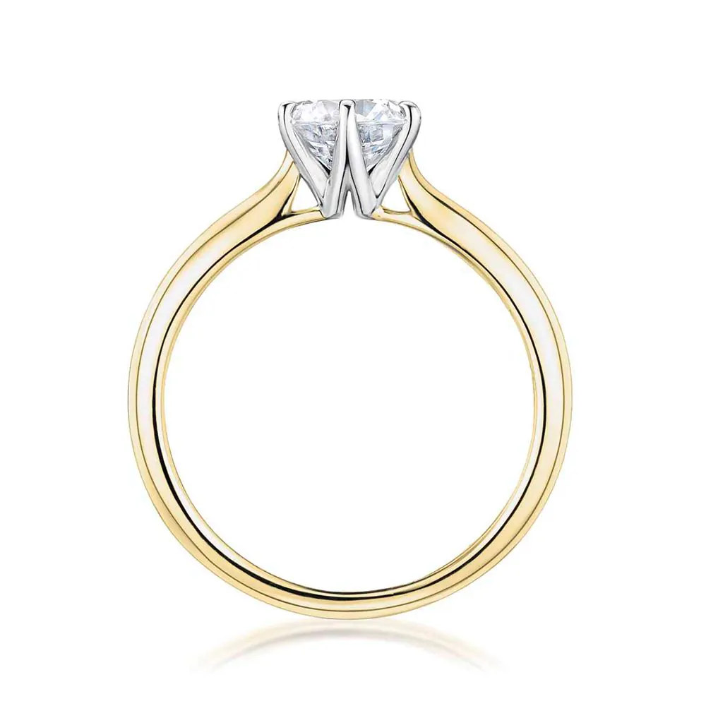 Suzanne 18ct Yellow Gold 0.40ct E VS2 Brilliant Cut Diamond Solitaire Ring