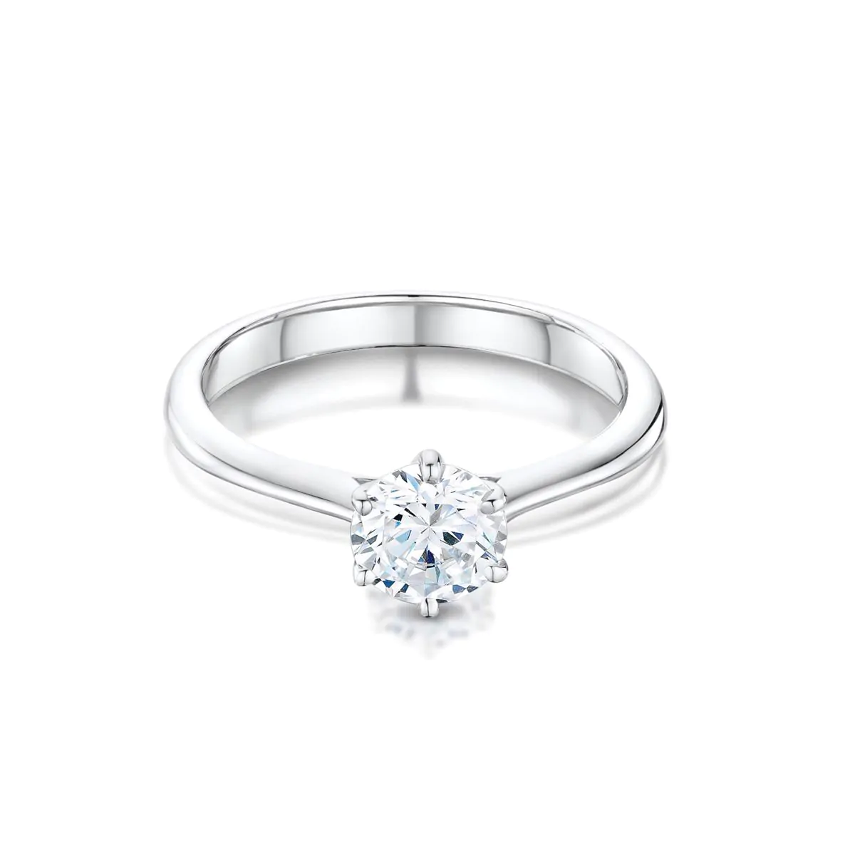 Suzanne 18ct White Gold 0.50ct E SI1 Brilliant Cut Diamond Ring