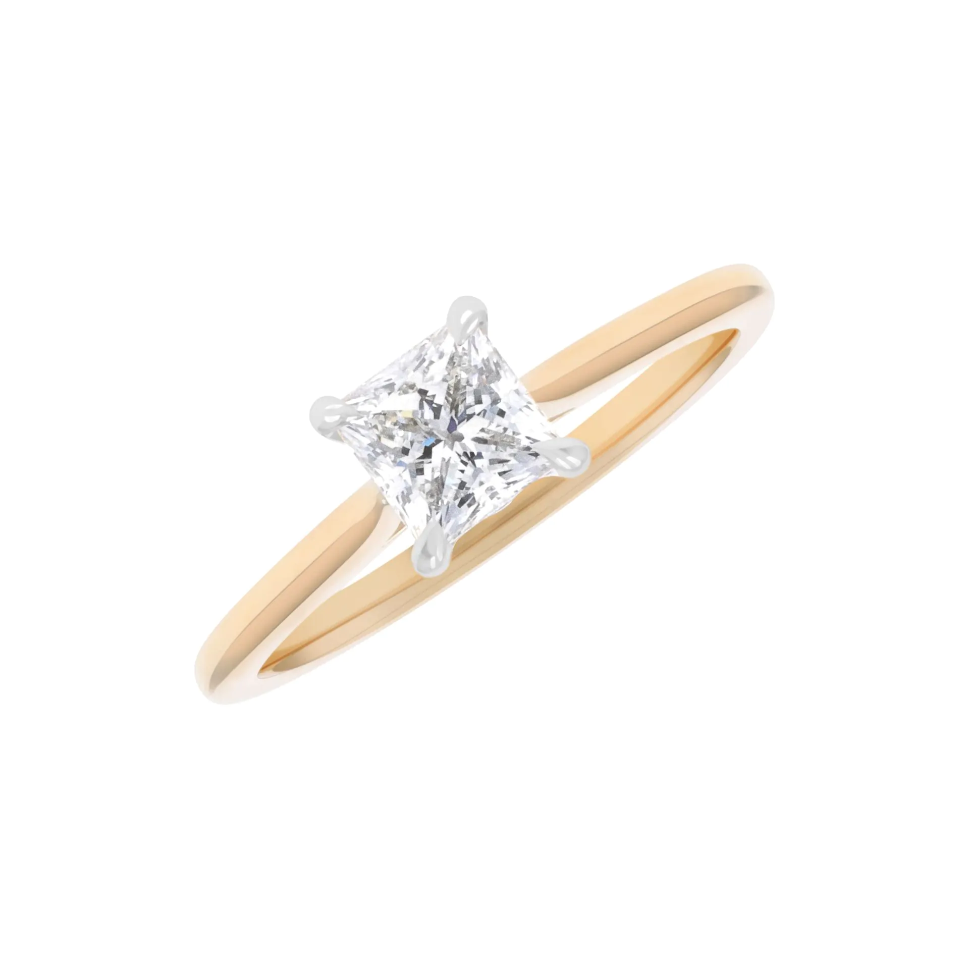 Wendy 18ct Yellow Gold 0.81ct Princess Cut Diamond Solitaire Ring