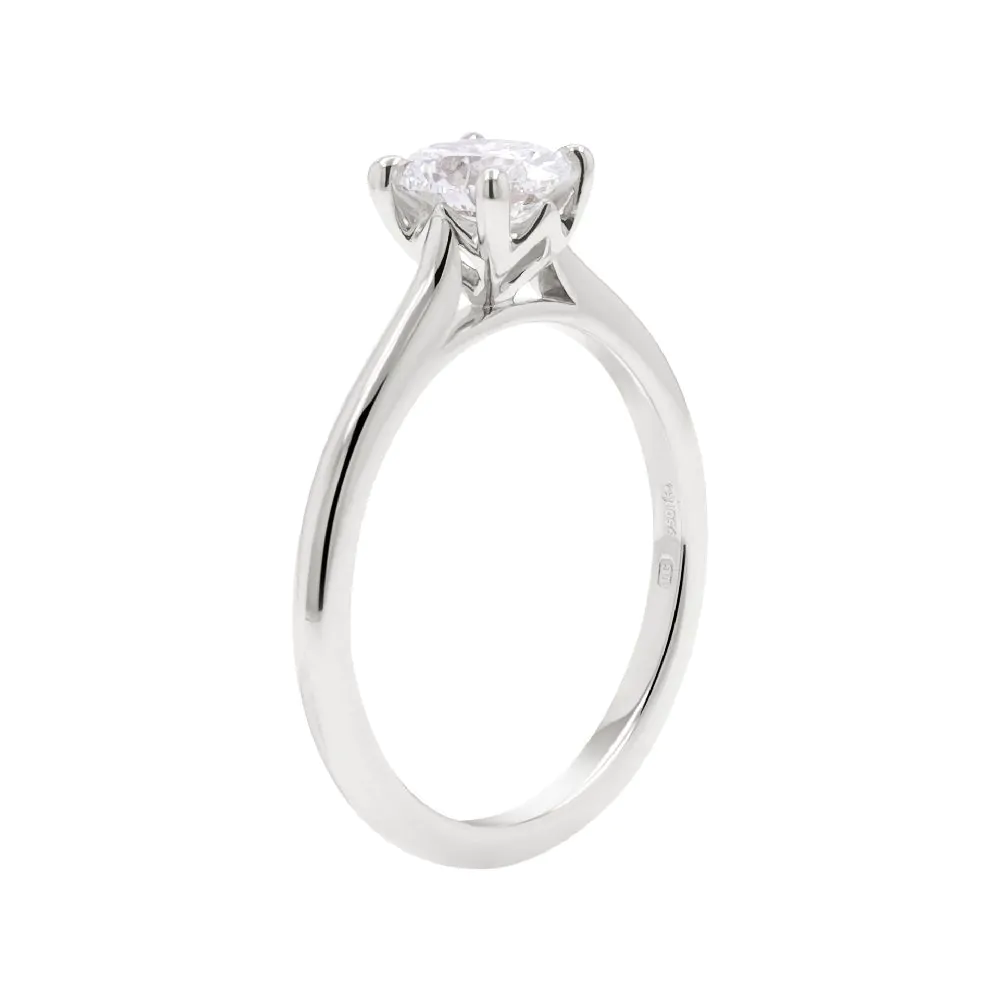 Wendy Platinum 0.70ct Oval Cut Diamond Solitaire Ring