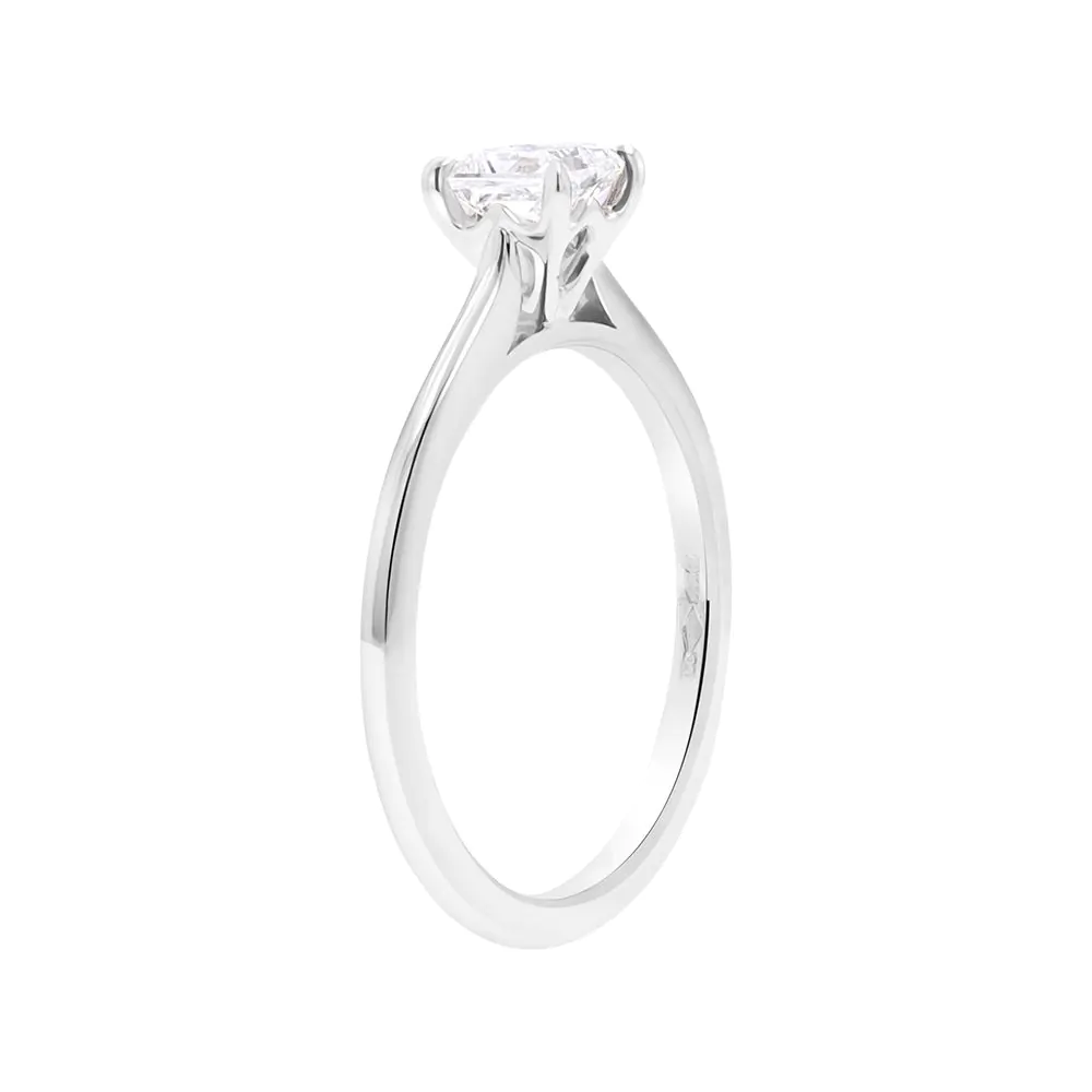 Wendy Platinum 0.54ct Princess Cut Diamond Solitaire Ring