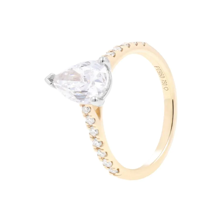 18ct Yellow Gold & Platinum 1.72ct Diamond Solitaire Engagement Ring