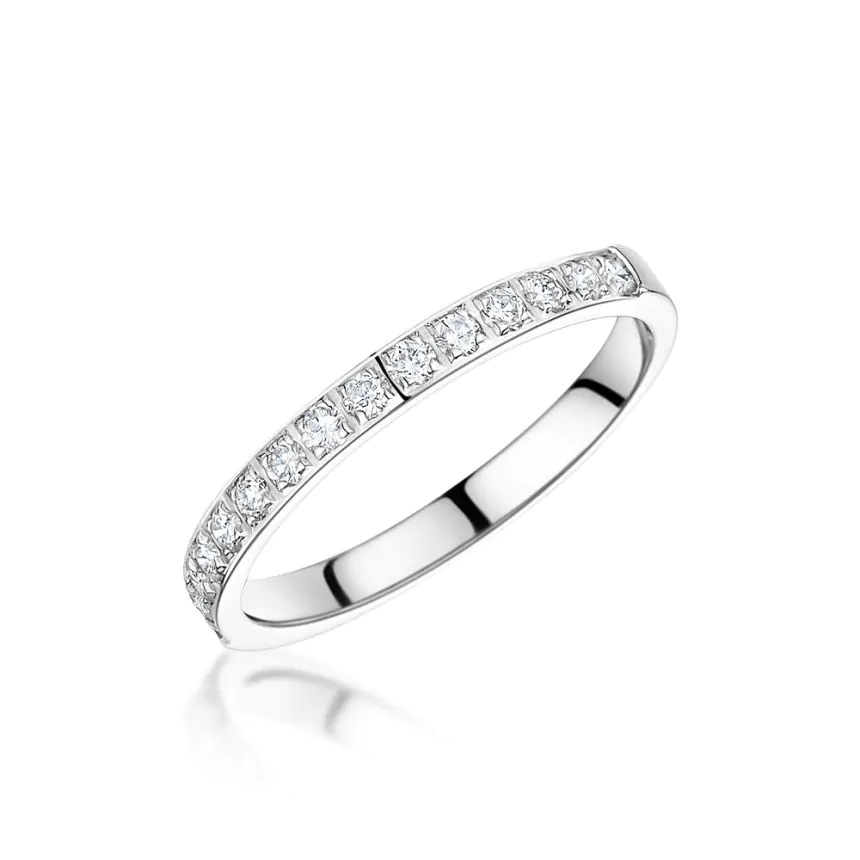 18ct White Gold 0.25ct H SI Brilliant Cut Diamond Half Eternity Ring