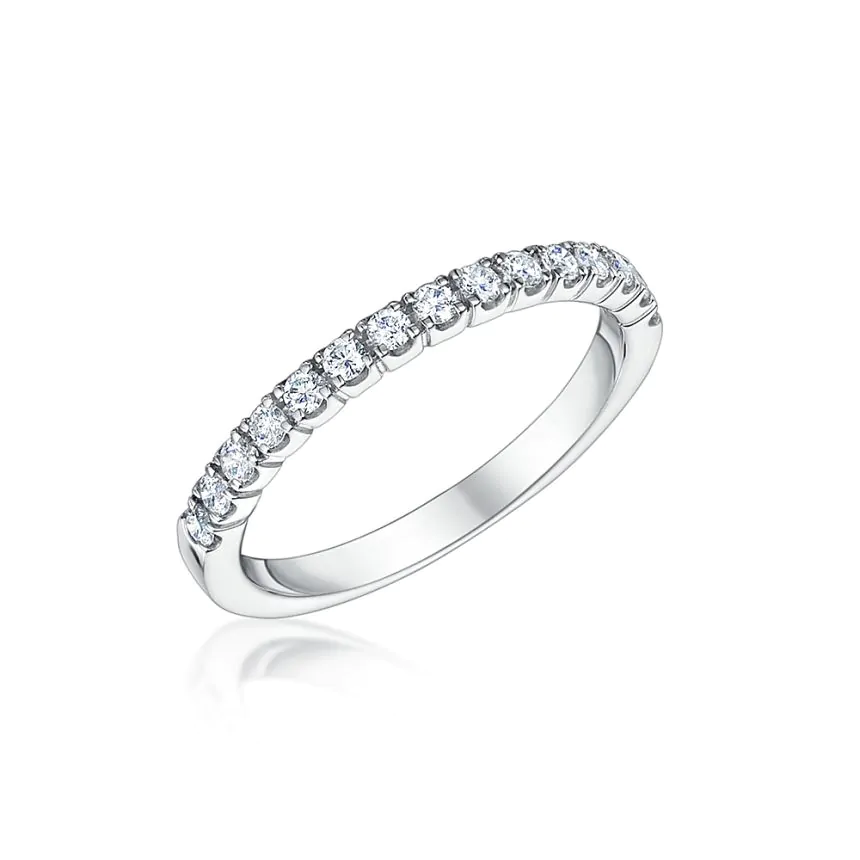 Platinum 0.25ct GSI Brilliant Cut Diamond Half Eternity Ring
