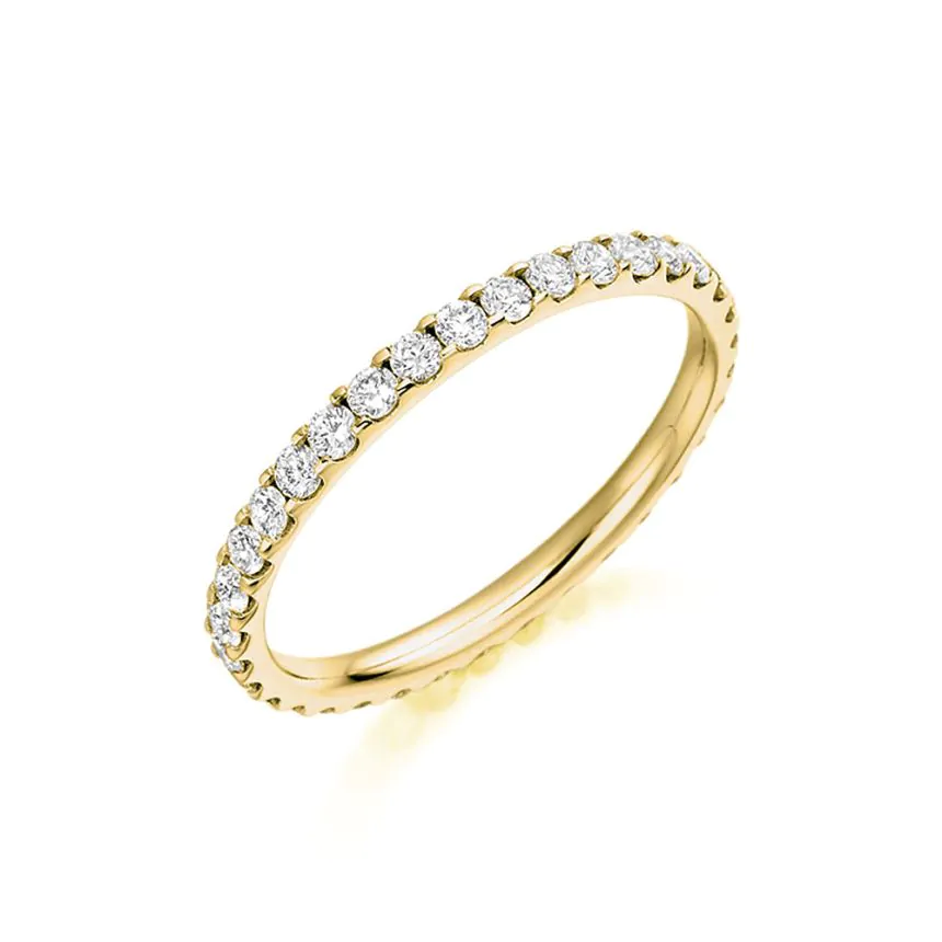 18ct Yellow Gold 0.75ct Brilliant Cut Diamond Full Eternity Ring