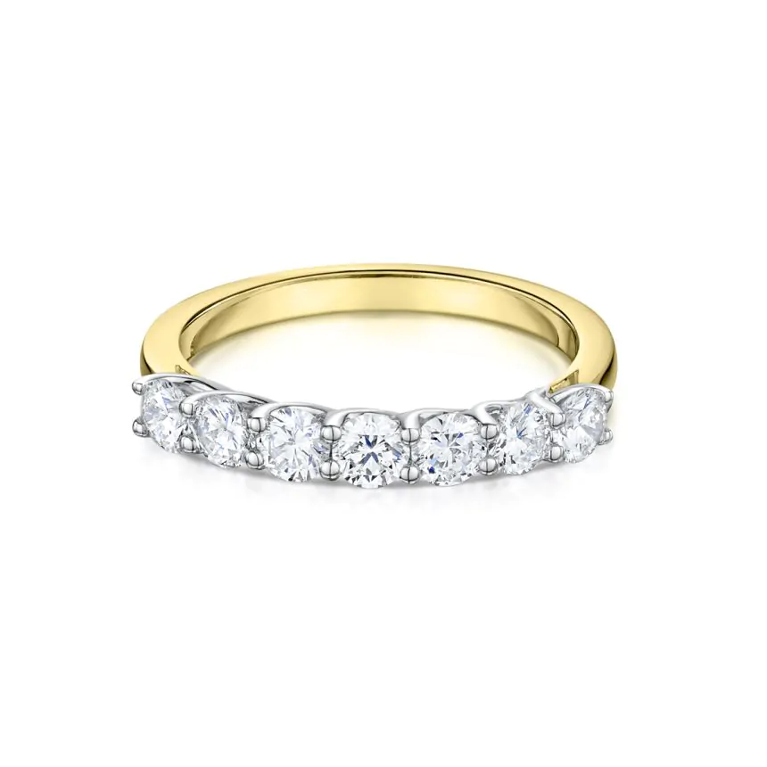 Esme Yellow Gold 7 Stone Diamond Ring Total Carat Weight 0.75ct