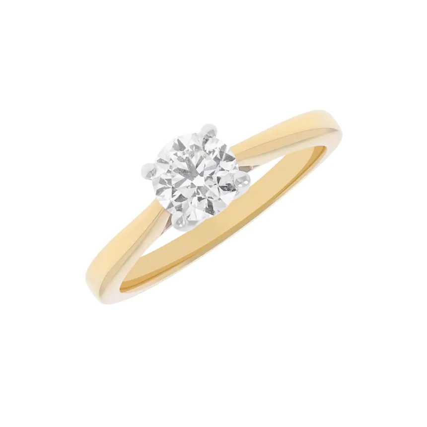 18ct Yellow Gold 0.72ct Diamond Solitaire Engagement Ring