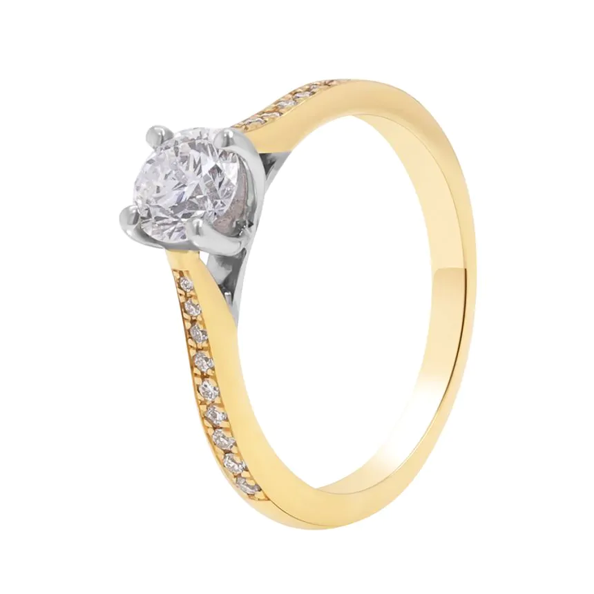 18ct Yellow Gold 0.57ct Diamond Solitaire Engagement Ring