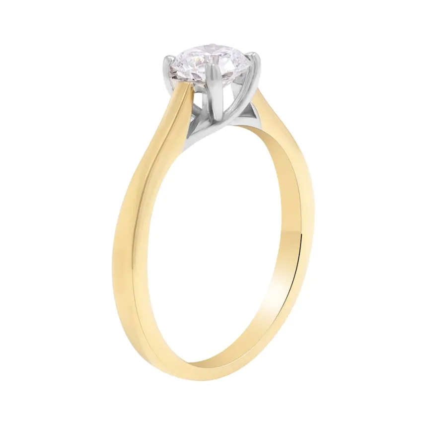 18ct Yellow Gold 0.61ct D VS1 Diamond Solitaire Engagement Ring