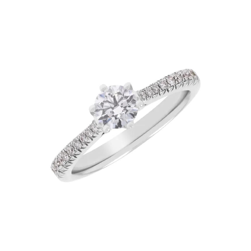 Suzanne 18ct White Gold 0.52ct G SI1 Brilliant Cut Diamond Ring