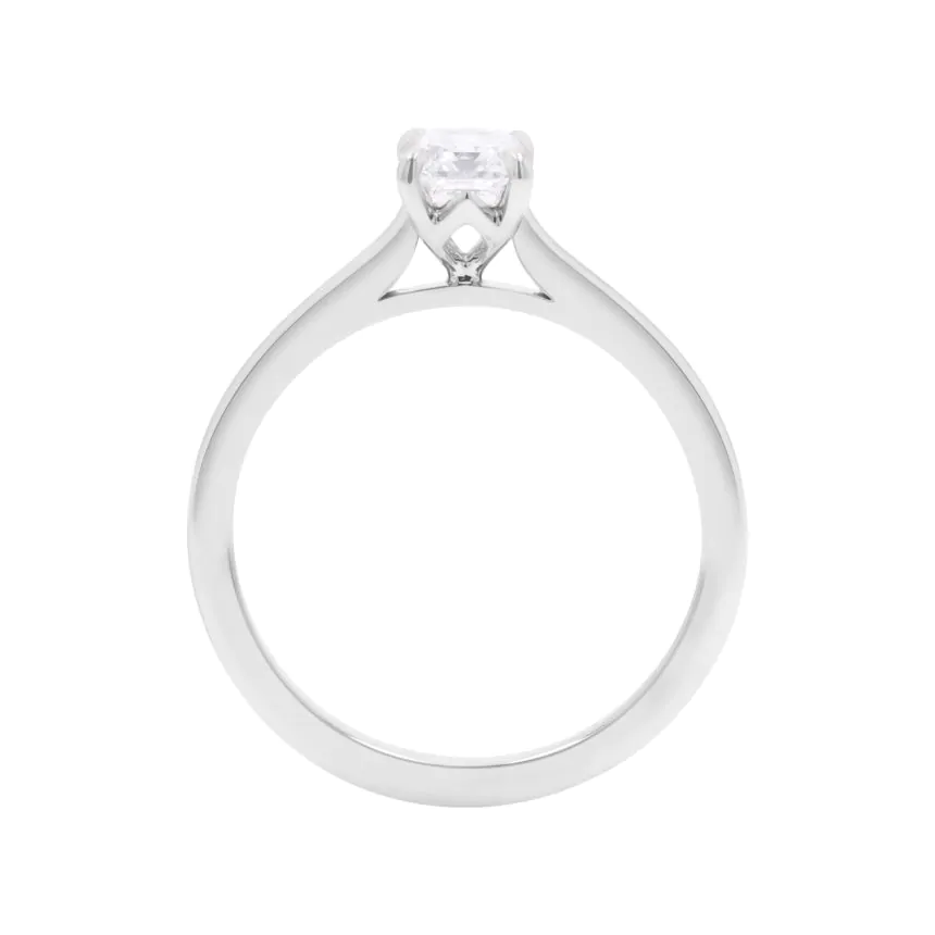 Wendy Platinum 0.71ct Emerald Cut Diamond Solitaire Ring