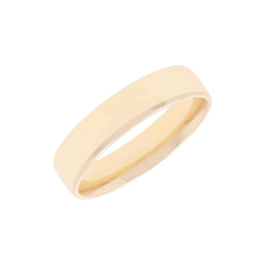 18ct Yellow Gold 5mm Domed Wedding Band