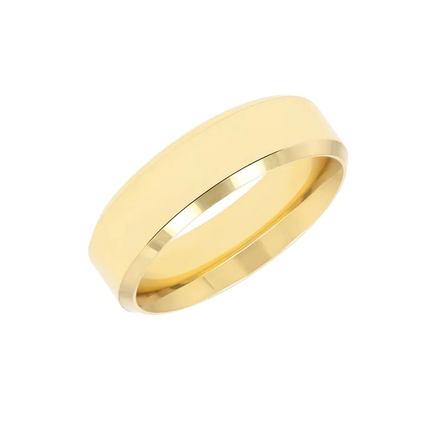 18ct Yellow Gold 7mm Gents Wedding Band