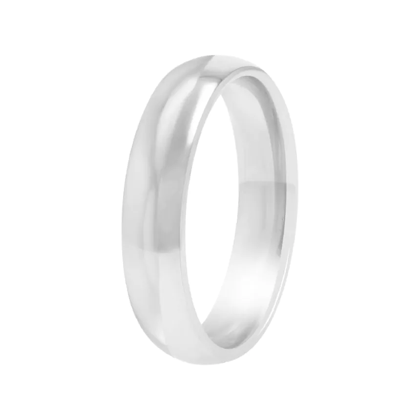 Platinum 5mm Court Wedding Ring
