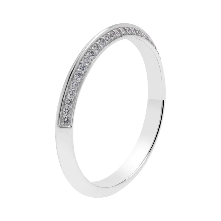 Platinum 0.15ct Diamond Half Eternity Ring