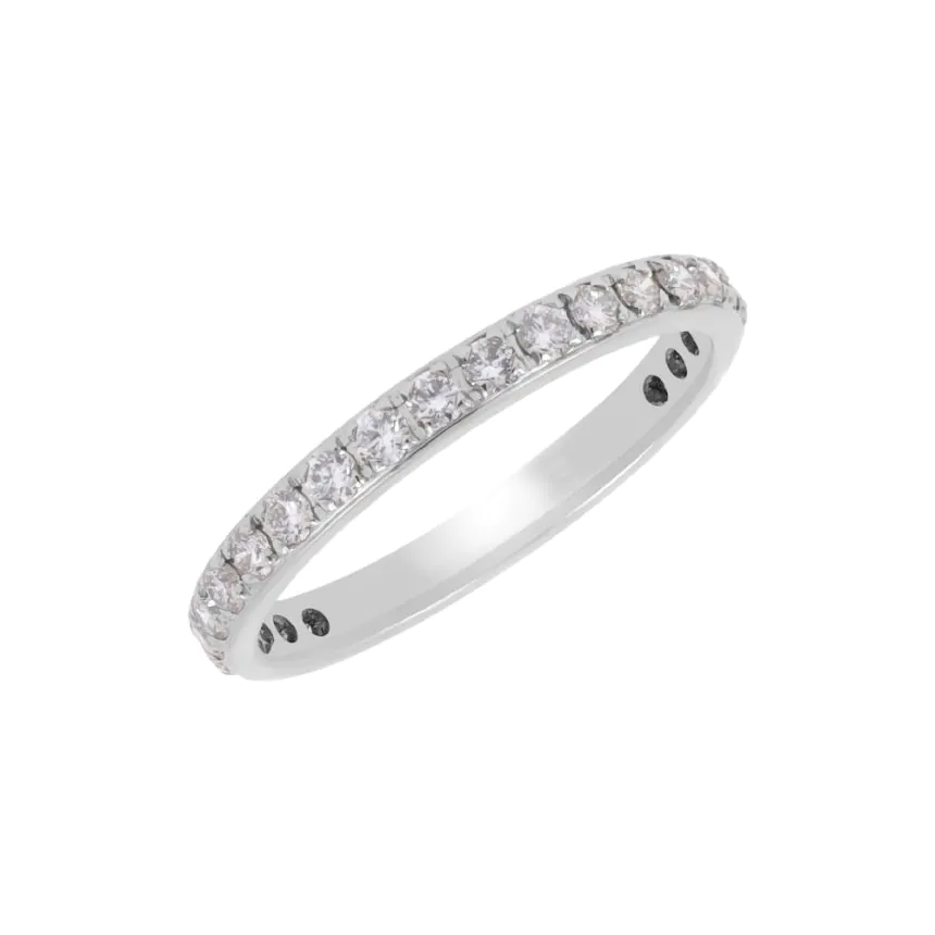 Platinum 0.40ct Diamond Half Eternity Ring