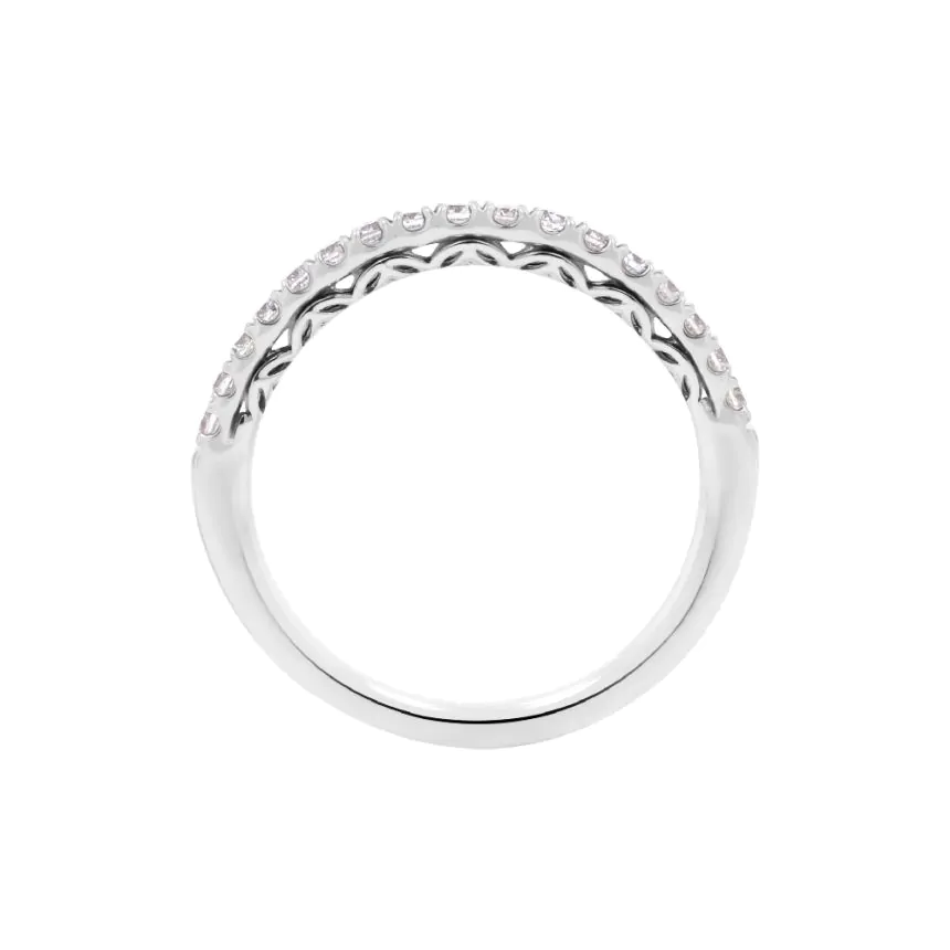 Platinum 0.25ct Diamond Half Eternity Ring