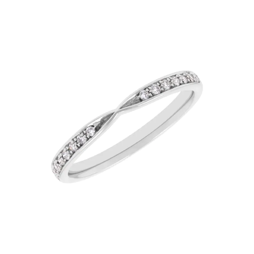 Platinum 0.10ct Diamond Half Eternity Ring