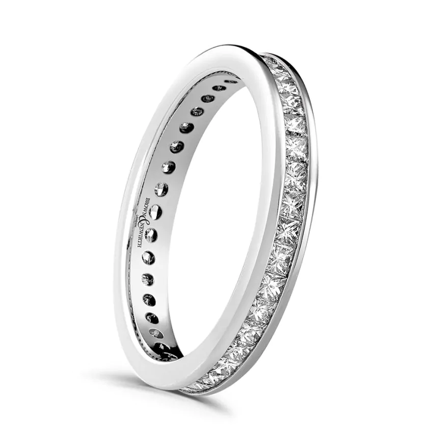 Platinum 1.00ct Brilliant Cut Diamond Full Eternity Ring
