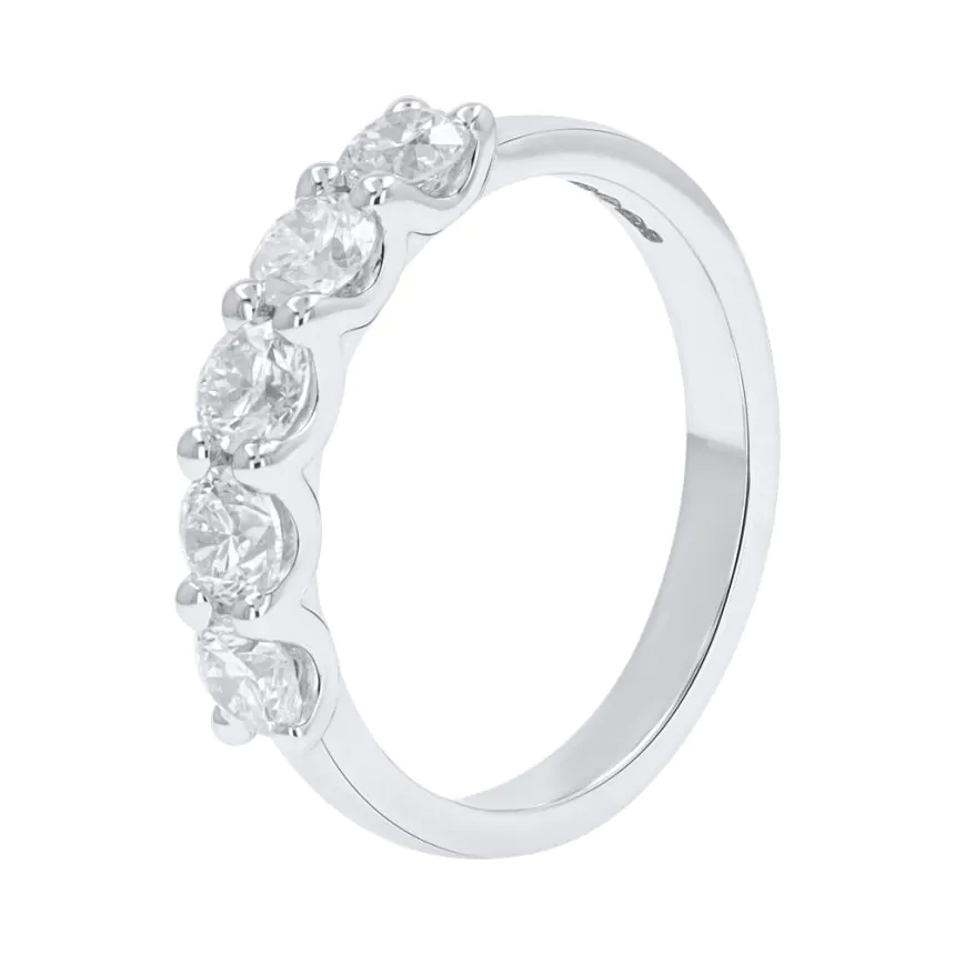 Platinum 1.00ct Five Stone Diamond Ring
