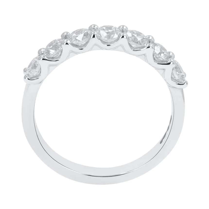 Platinum 1.00ct Diamond Half Eternity Ring
