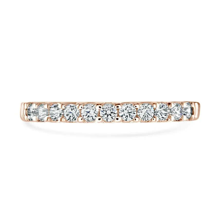 18ct Rose Gold 0.25ct Diamond Set Wedding Ring