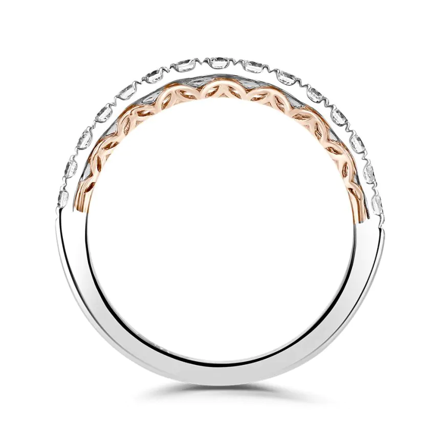 Platinum & 18ct Rose Gold 0.25ct Diamond Eternity Ring