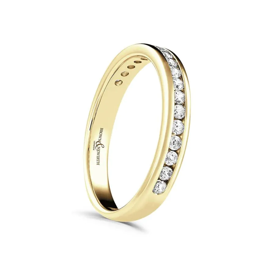 18ct Yellow Gold and 0.20ct Diamond Wedding Ring